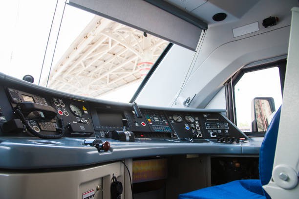 high-speed train drivers cab